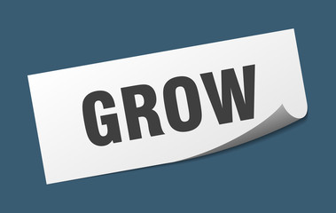 grow sticker. grow square isolated sign. grow