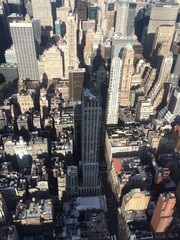 picturesque View of the amazing skyscrapers of Manhattan, New York City during daytime view from the empire state building