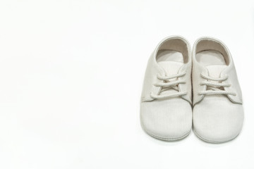 Children shoes for babies from natural fabrics.