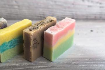 beautiful handmade colorful natural soaps