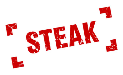 steak stamp. steak square grunge sign. steak