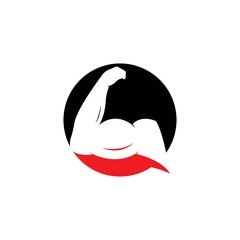 Hand strong vector icon