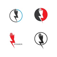 Hand strong vector icon