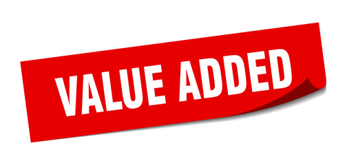 value added sticker. value added square isolated sign. value added