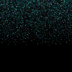 Blue, cyan, turquoise glitter stars, confetti.