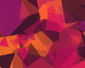 Naklejka premium Abstract Generative Art color distributed polygons background illustration