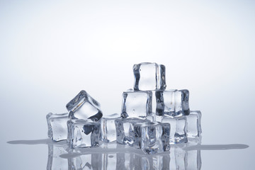 ice cubes isolated on clean background