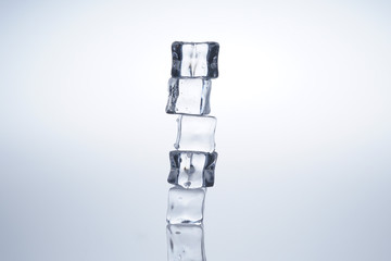 ice cubes isolated on clean background