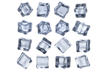 ice cubes isolated on clean background