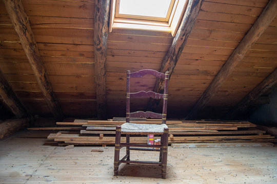 abandoned atic from Pirenair house