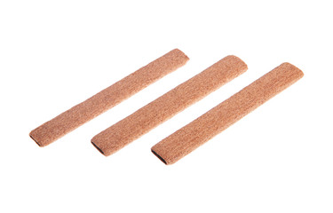 Bamboo biscuit isolated on white background. Clipping path.