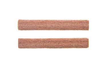 Bamboo biscuit isolated on white background. Clipping path.