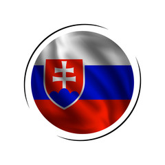 Waving Slovakia flag, the flag of Slovakia, vector illustration