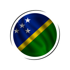 Waving Solomon islands flag, the flag of Solomon islands, vector illustration