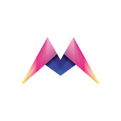 Moderl letter M logo template