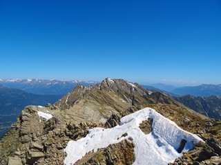 The Alps during a sunny summer day in Val Bognanco, near the town of Domodossola, Italy - June 2019.