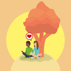 outdoor people activity flat design