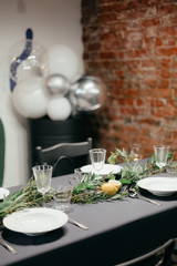  beautiful delicious dinner with table setting