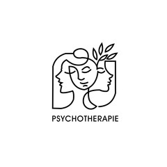 Psychologia and pscotherapie design exclusive inspiration - obrazy, fototapety, plakaty