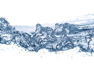 Texture of water on a transparent or white background.