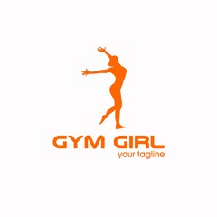 Fototapeta na wymiar Gym Girl girl sport logo design exclusive inspiration