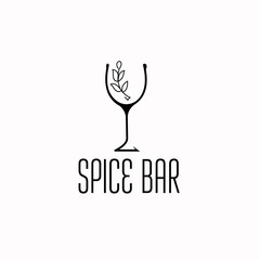 Spice bar glass exclusive logo design inspiration
