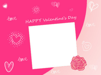 card with roses and hearts