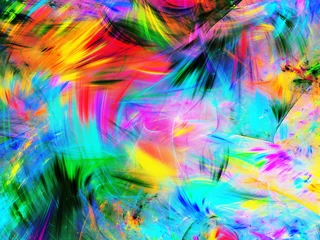 Store enrouleur tamisant Mélange de couleurs rainbow abstract fractal background 3d rendering illustration