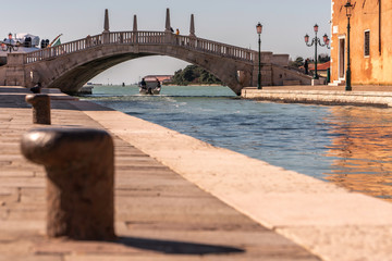 Bridge in Riva San Biasio in Venice near the Venetian Arsenal
