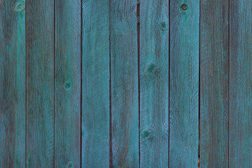 Fototapeta premium Old blue color wood wall background. Place for text