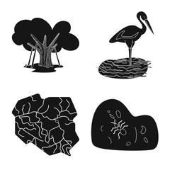 Vector design of heritage and landmarks icon. Set of heritage and travel stock vector illustration.