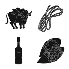 Isolated object of heritage and landmarks sign. Collection of heritage and travel stock symbol for web.