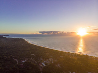 Trancoso, Brazil - July/ 14/ 2019 - Magnificent sunrise in Trancoso