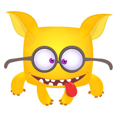 Obraz premium Funny cartoon monster. Vector Halloween illustration