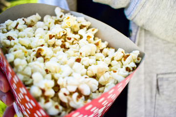 Popcorn in the red box