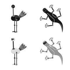 Vector illustration of toy and science icon. Set of toy and toy stock symbol for web.