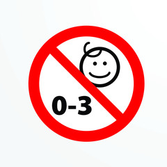 prohibited logo icon or sticker for public area