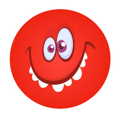 Funny cartoon monster. Vector Halloween illustration