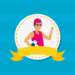 people happy youth day flat design