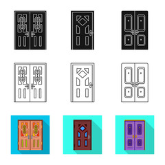 Isolated object of architecture and modern sign. Collection of architecture and construction vector icon for stock.