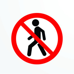 prohibited logo icon or sticker for public area