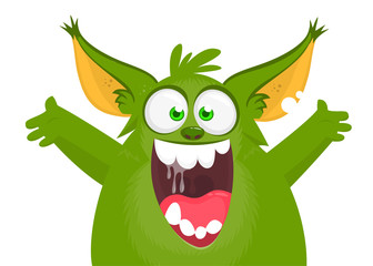 Fototapeta premium Funny cartoon monster. Vector Halloween illustration