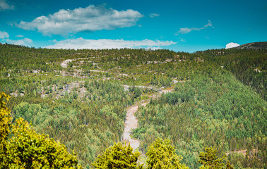 Góry w okolicy Flå Flo Buskerud w Norwegii © Dreamnordno