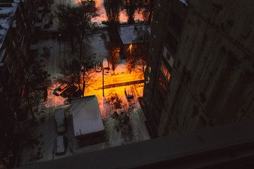 Obraz premium fire in fireplace