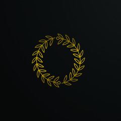 circle logo icon for wedding ornament