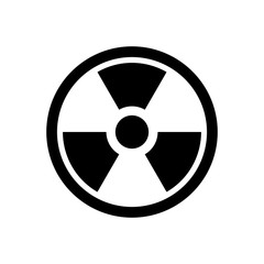 Radioactive icon. Nuclear bomb symbol. Danger icon. © Andrey