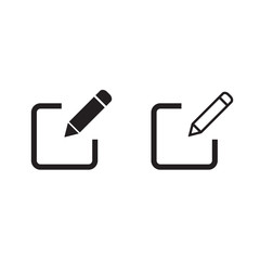 Edit text icon symbol set