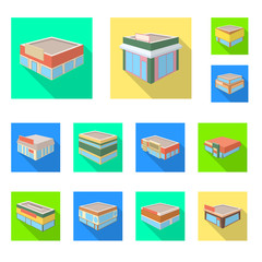 Isolated object of and urban icon. Collection of and house stock vector illustration.