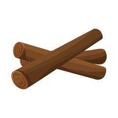 Isolated object of log and firewood icon. Set of log and brown stock vector illustration.