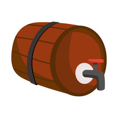 Vector illustration of barrel and cask symbol. Collection of barrel and wooden stock symbol for web.